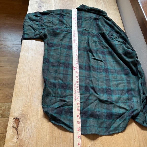 BLU PEPPER SOFT LIGHTWEIGHT FLANNEL SHIRT BUTTON FRONT PLAID RUSTIC CASUAL NWT S - Picture 11 of 12